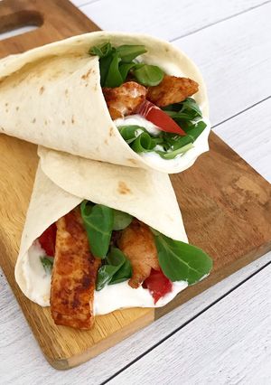 Une photo de Wrap poulet paprika