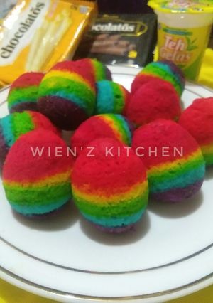 Foto resep Rainbow cake (bentuk telur)