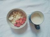 Healthy breakfast with oat
