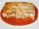 Pastel de zapallitos italianos con auténtica salsa bolognesa