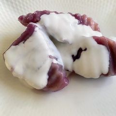 Taro Syrup with Coconut Milk A picture of Taro Syrup with Coconut Milk.