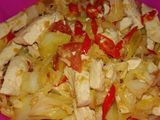 Tumis kol tahu putih