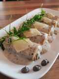 Canelones de carne con bechamel de trufa