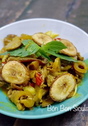 Hình của món Bò Tơ Xào Lăn Chuối Xanh.
