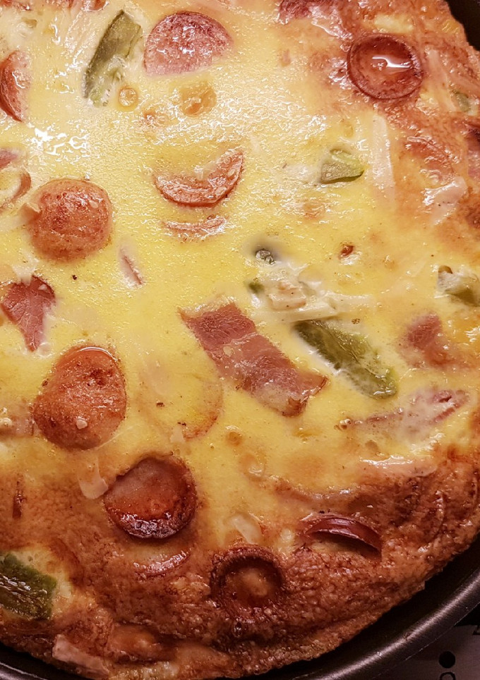 Una foto de Quiche de Salchichas sin Corteza