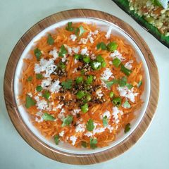 A picture of Gaajaraachi Koshimbir (Carrot Salad In Maharashtrian Style).
