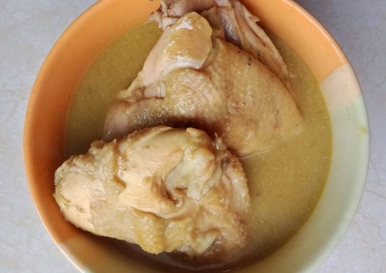 Resep Opor Ayam Kampung Kuning, Enak Banget