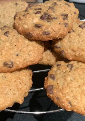 Una foto de Galletas de avena y pepitas de chocolate