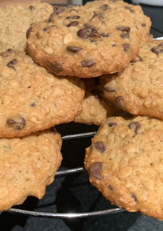 Una foto de Galletas de avena y pepitas de chocolate