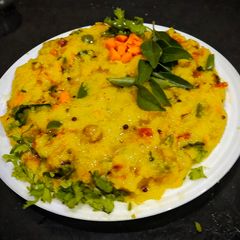 A picture of Upma (Semolina).