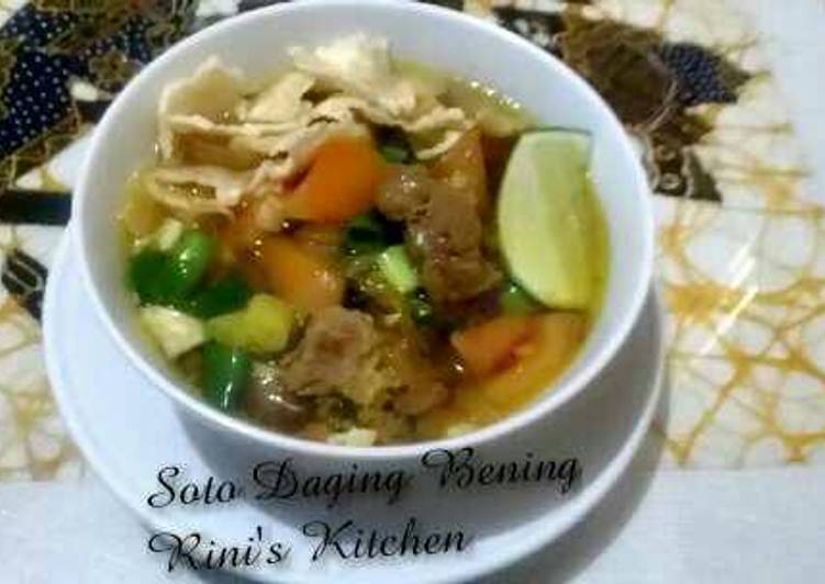 Resep Soto Daging Kuah Bening yang Lezat
