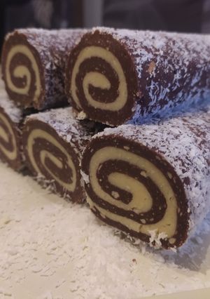 Retro kókusz tekercs recept fotója