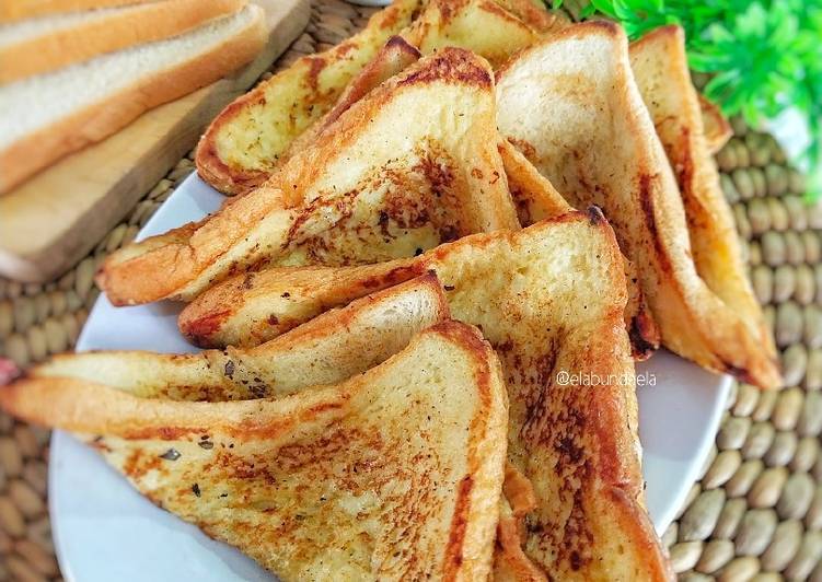 Bagaimana Menyajikan Roti Panggang Susu Telur, Enak Banget