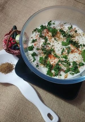 A picture of Bottle gourd raita.
