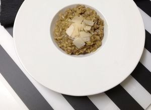 Una foto de Risotto de setas y boletus secos, con un truco para que salga más cremoso