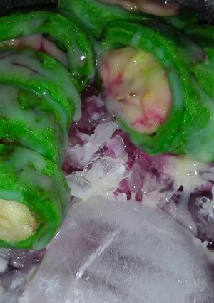 Foto resep Es pisang ijo simple