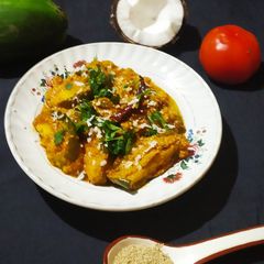 A picture of Coconut Poppy seeds Brinjal Curry.