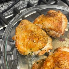 Steve’s Smokey Crispy Chicken Thighs A picture of Steve’s Smokey Crispy Chicken Thighs.