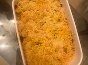 Une photo de crumble salé parmesan