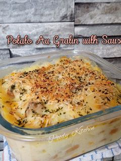 Foto resep Potato Au Gratin with Sausage