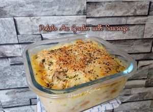 Foto resep Potato Au Gratin with Sausage