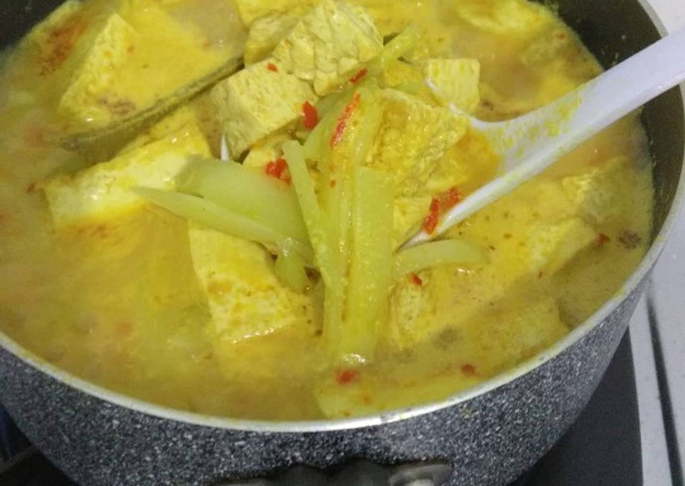 Sayur labu siam tahu tempe santan kuning