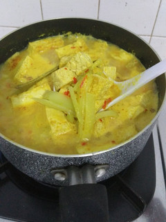 Foto resep Sayur labu siam tahu tempe santan kuning