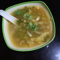 A picture of Veggies clear soup.