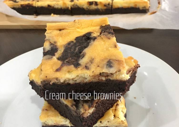 Langkah Mudah untuk Membuat Cream Cheese Brownies (gluten-free keto), Enak