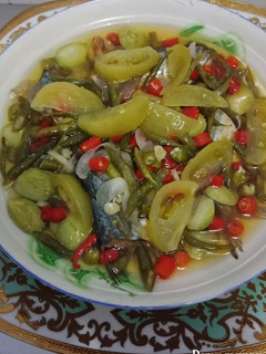 Foto resep Kukus ikan asin peda pete