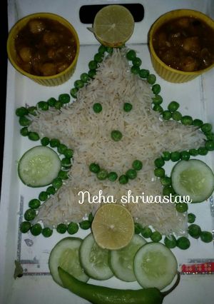A picture of Chole chawal.