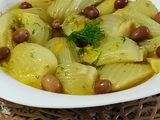 سلطة بسباس بصلصة البرتقال