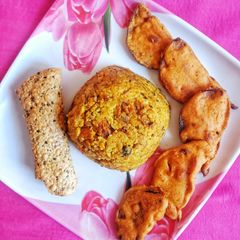 A picture of Khichdi with a twist!!! #platter.