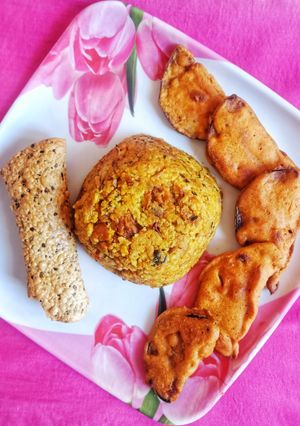 A picture of Khichdi with a twist!!! #platter.