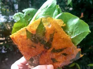 คิมบับใบไชยา.ไข่ขมิ้น. แผ่นเมี่ยงญวน Rice paper Kimbap Sandwich