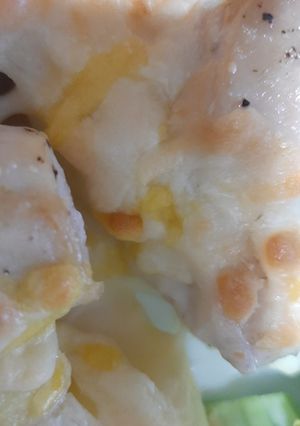 عکسی از دستور مرغ و سیب زمینی پنیری