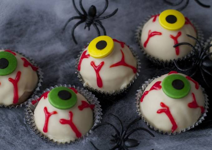 Cake Pops de Halloween con forma de Ojos Receta de Concha Requena- Cookpad