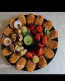 Soya Kebab and Chicken Red Tikka and White Tikka Platter