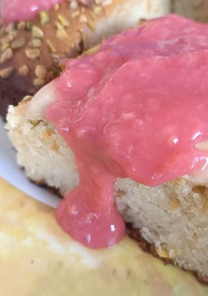 Foto di Torta al limone 🍋 e mandorle con crema di lamponi 🍓
