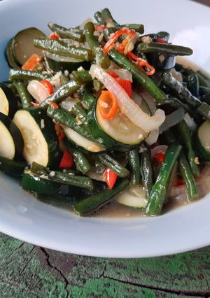 Foto resep Tumis zucchini kacang panjang