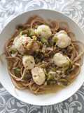 Spaghetti con zamburiñas a la marinera