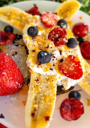 O poză a rețetei Banana split!😋.