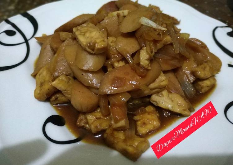 Cara Menyiapkan Sosis Tempe kecap Saus Inggris, Bikin Ngiler