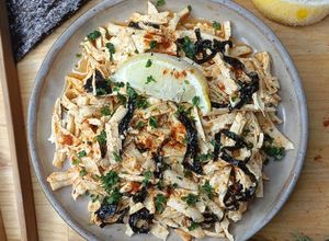 Une photo de 🌿Effiloché de Tofu au citron paprika fumé algue nori