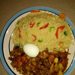 A picture of Cous cous nd stew.