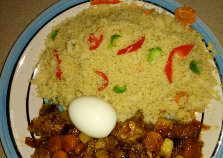 Steps to Prepare Homemade Cous cous nd stew