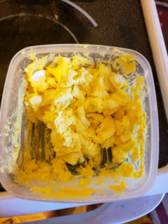 A picture of Deviled egg salad.