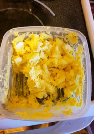 A picture of Deviled egg salad.