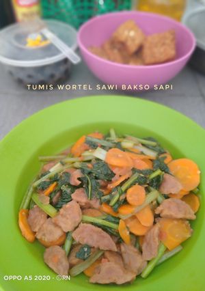 Foto resep Tumis Wortel, Sawi dan Bakso Sapi Ala² Saya😊