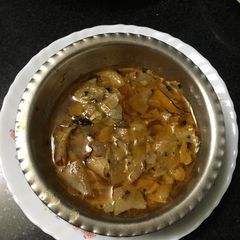 A picture of Papad ki sabzi.
